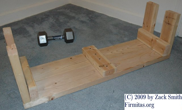 My workout bench design: underside