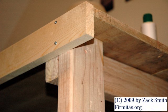 My wooden work table design: leg joint