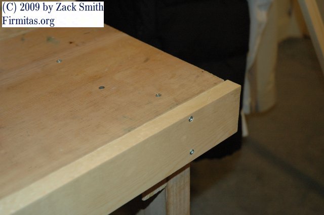 My wooden work table design: top